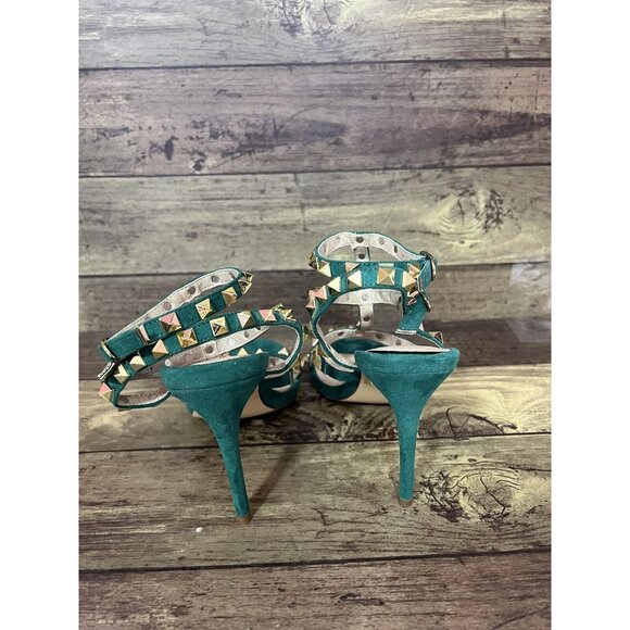 Women’s Green Heels Shoes - Picture 3 of 5